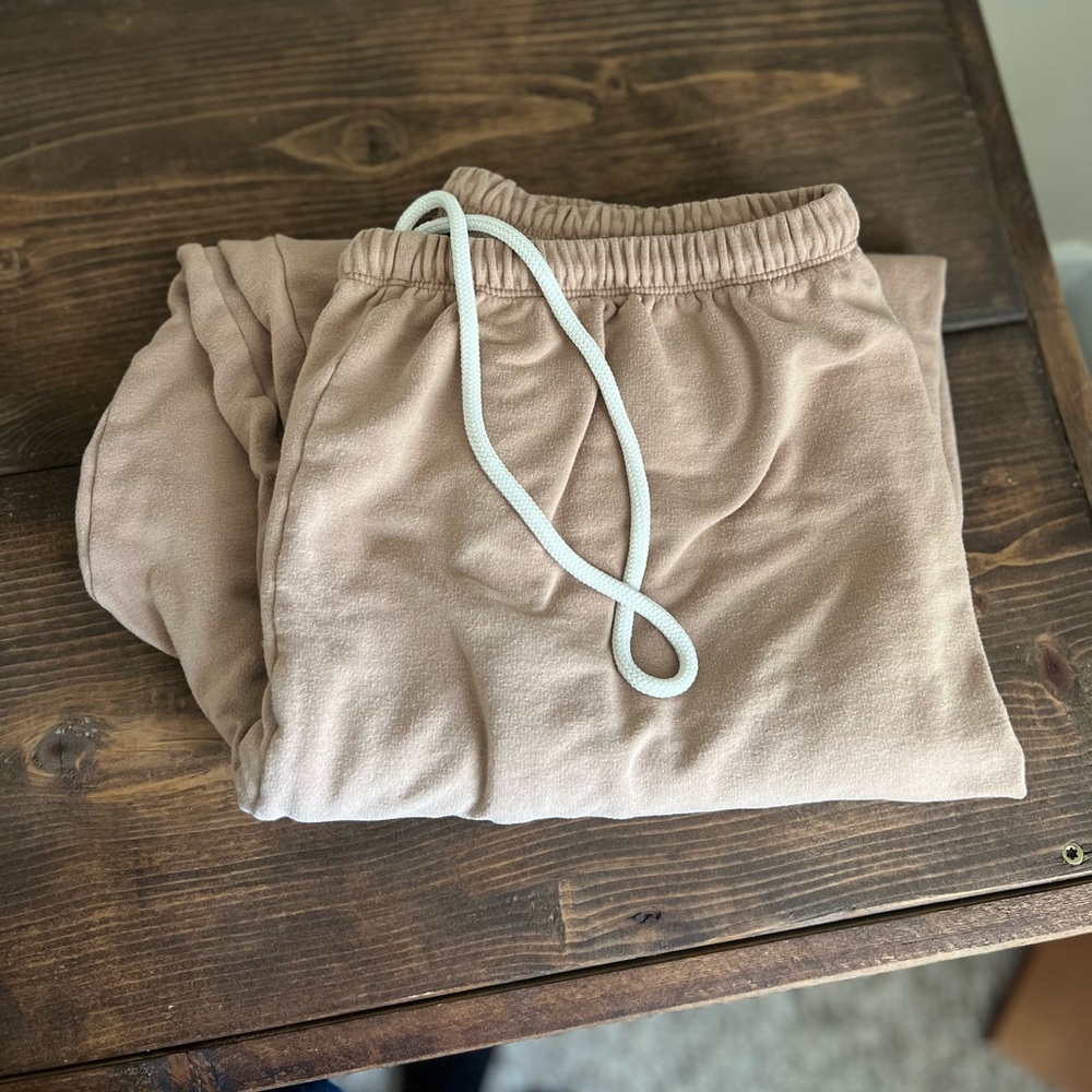 Aerie Offline Tan Cappuccino Sweatpants Joggers L